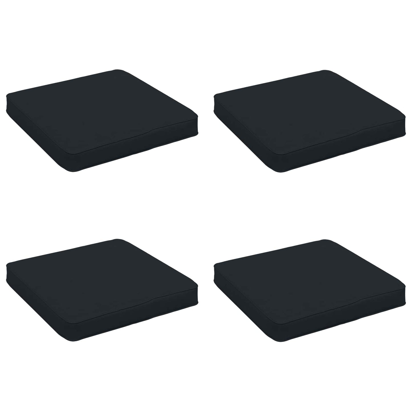 vidaXL 4-Piece Seat Cushions VUGHT 4 pcs 100% Polyester Dark Blue
