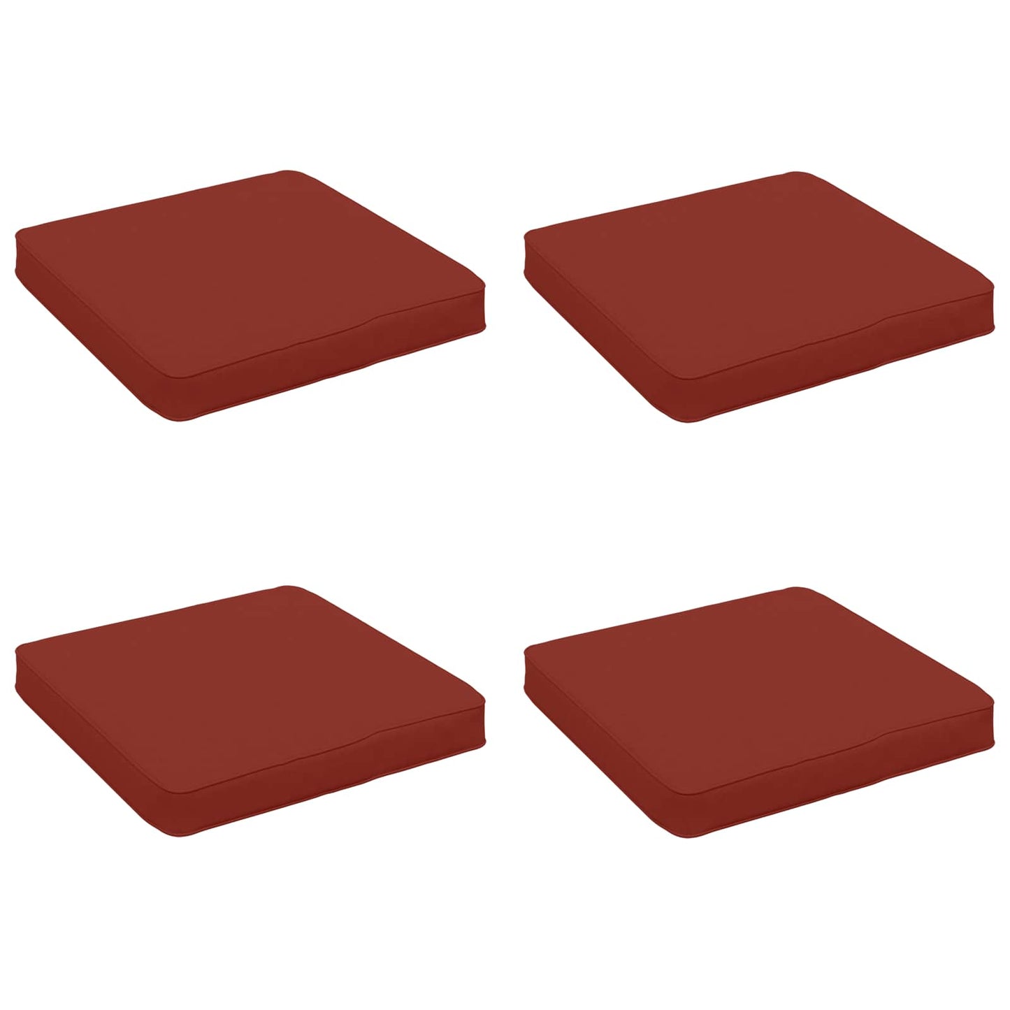 vidaXL 4-Piece Seat Cushions VUGHT 4 pcs 100% Polyester Red