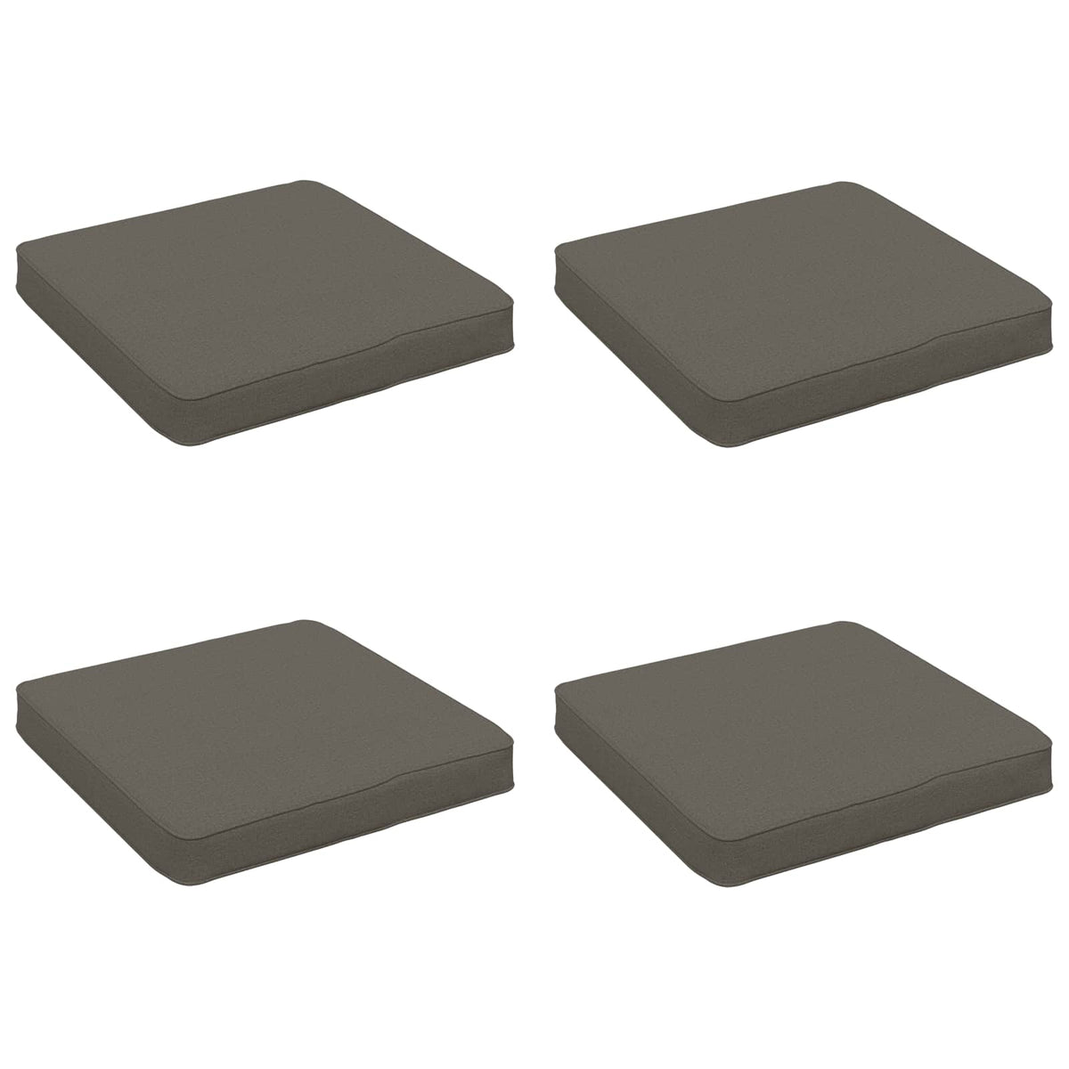 vidaXL 4-Piece Seat Cushions VUGHT 4 pcs 100% Polyester Grey