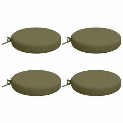vidaXL 4-Piece Seat Cushions SOEST 4 pcs 100% Polyester Olive Green
