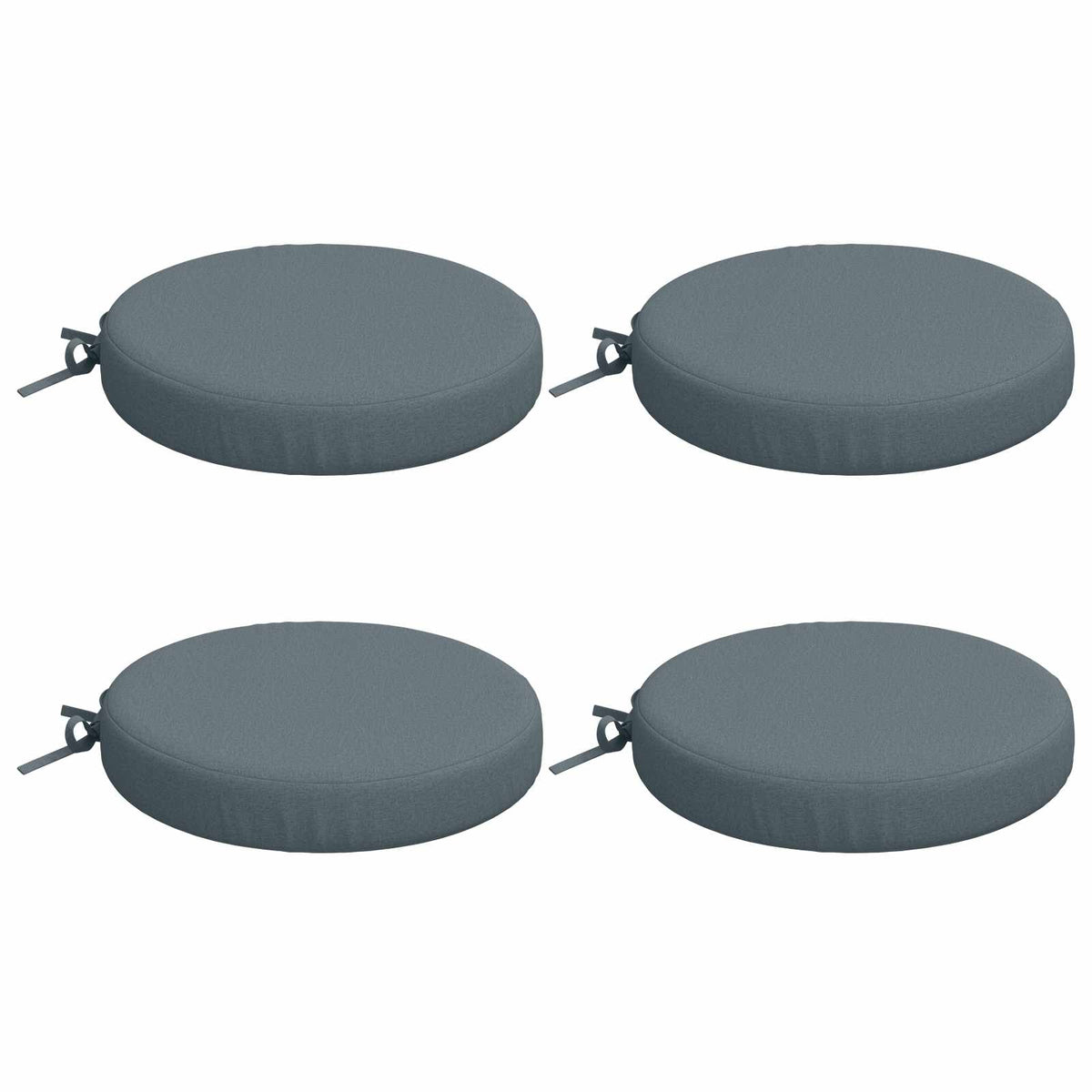 vidaXL Seat Cushions SOEST 4 pcs 100% Polyester Blue Ø 40 x 7 cm