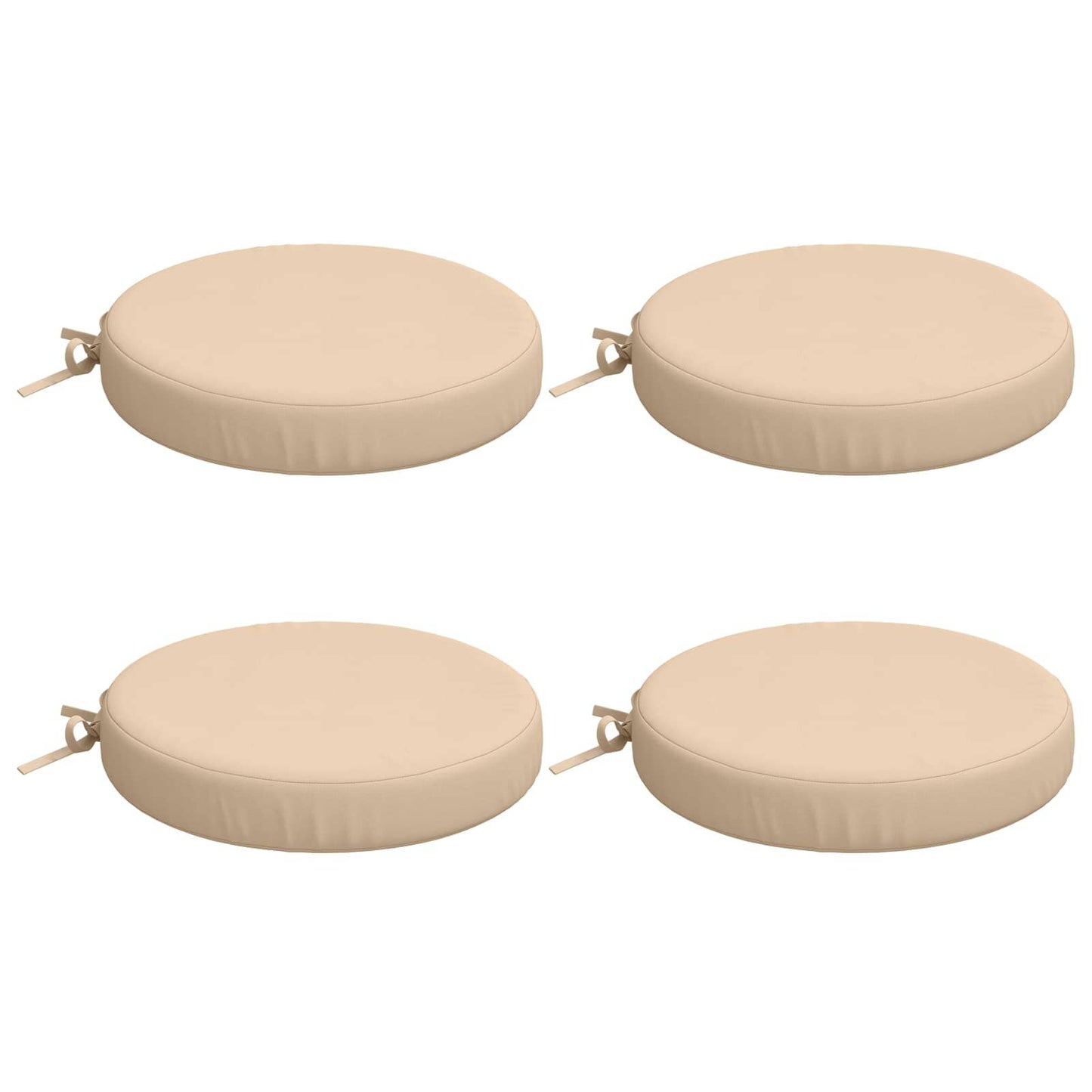 vidaXL 4-Piece Seat Cushions SOEST 4 pcs 100% Polyester Cream