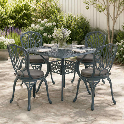 vidaXL 4-Piece Seat Cushions SOEST 4 pcs 100% Polyester Anthracite