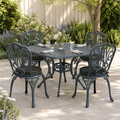 vidaXL 4-Piece Seat Cushions SOEST 4 pcs 100% Polyester Black
