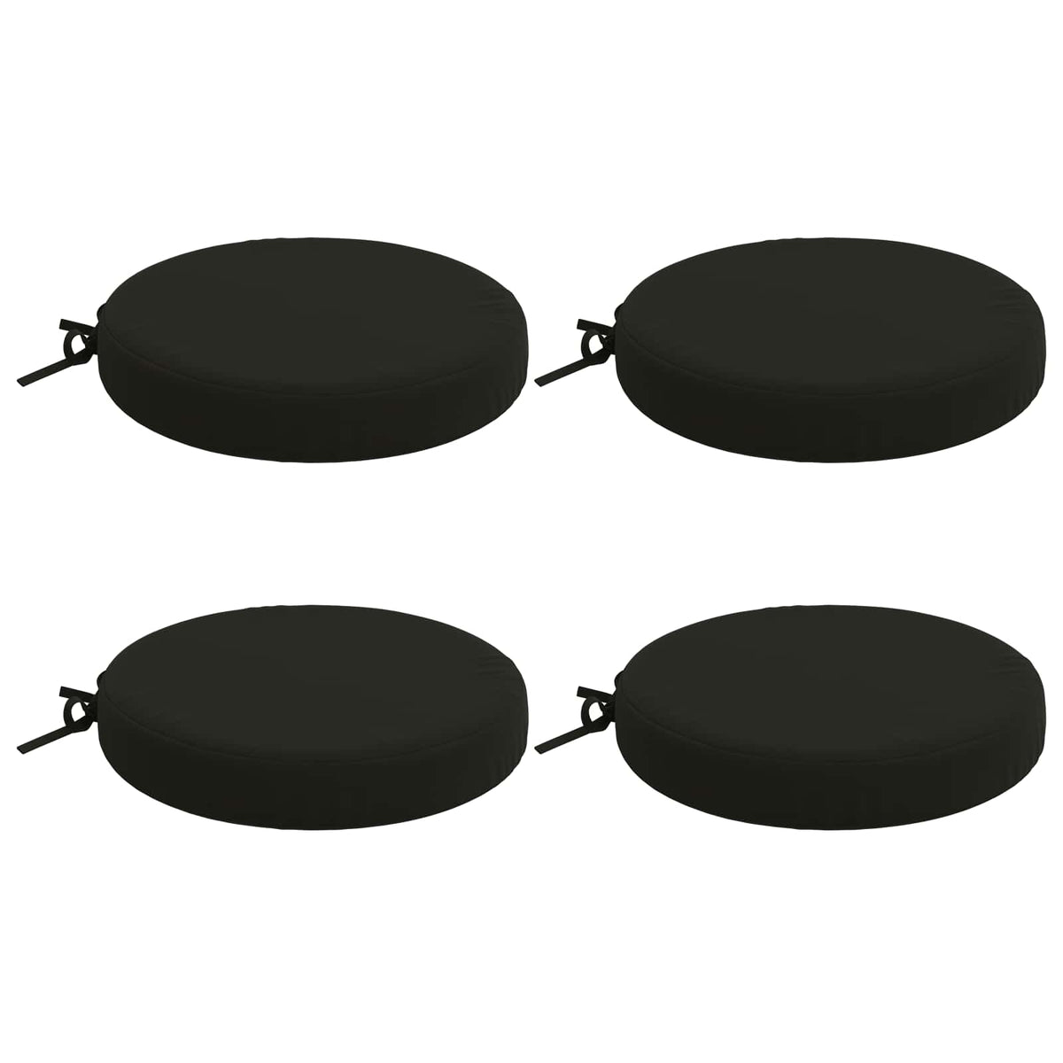 vidaXL 4-Piece Seat Cushions SOEST 4 pcs 100% Polyester Black