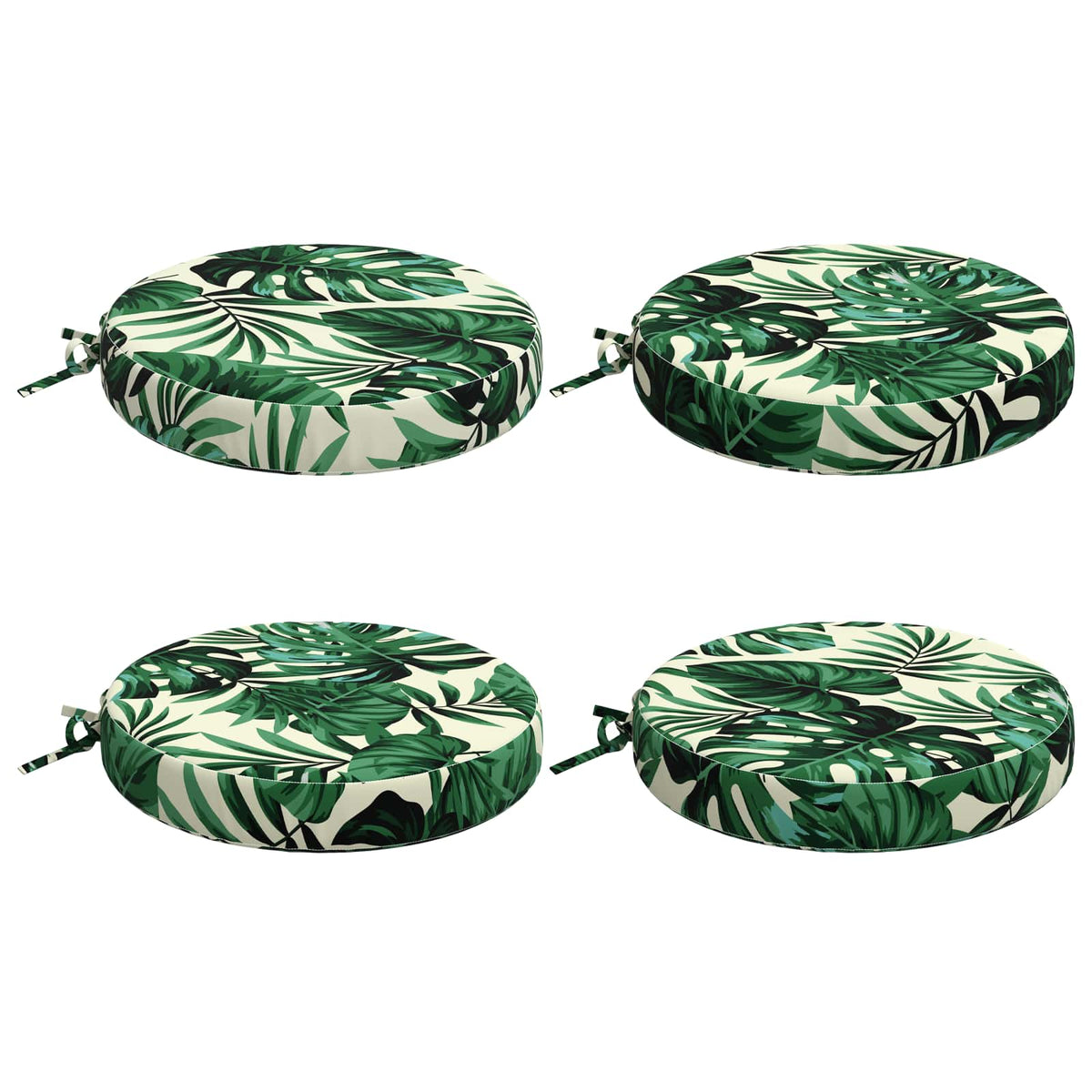 vidaXL 4-Piece Seat Cushions SOEST 4 pcs 100% Polyester Leaf Pattern