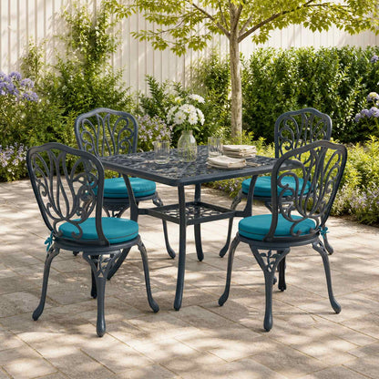 vidaXL 4-Piece Seat Cushions SOEST 4 pcs 100% Polyester Turquoise
