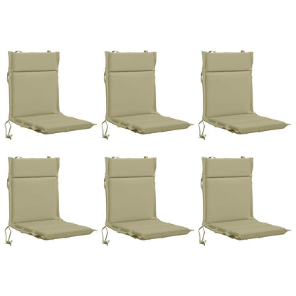 vidaXL 6-Piece High Back Chair Cushions GEMERT 6 pcs 100% Polyester