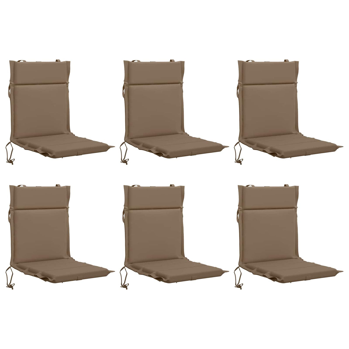 vidaXL 6-Piece High Back Chair Cushions GEMERT 6 pcs 100% Polyester