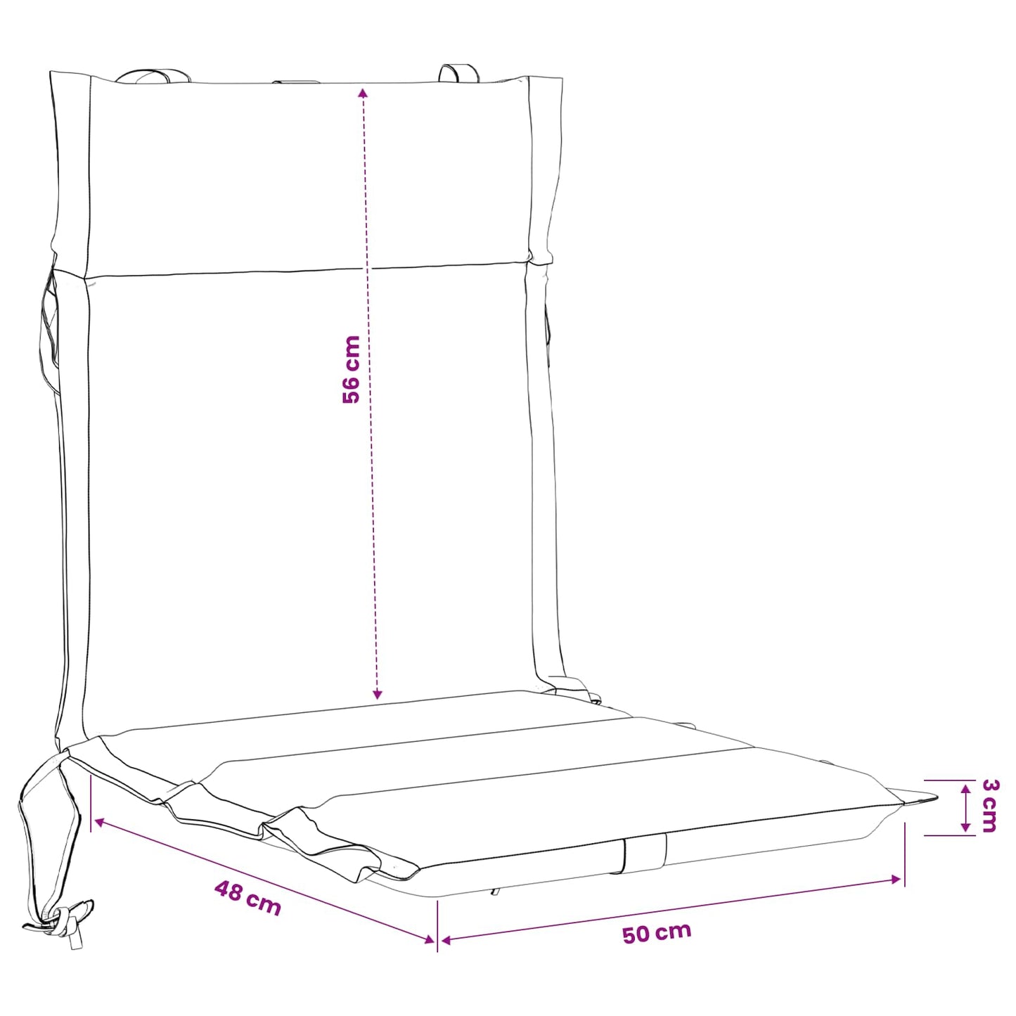 vidaXL 6-Piece High Back Chair Cushions GEMERT 6 pcs 100% Polyester