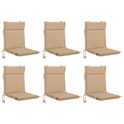 vidaXL 6-Piece High Back Chair Cushions GEMERT 6 pcs 100% Polyester