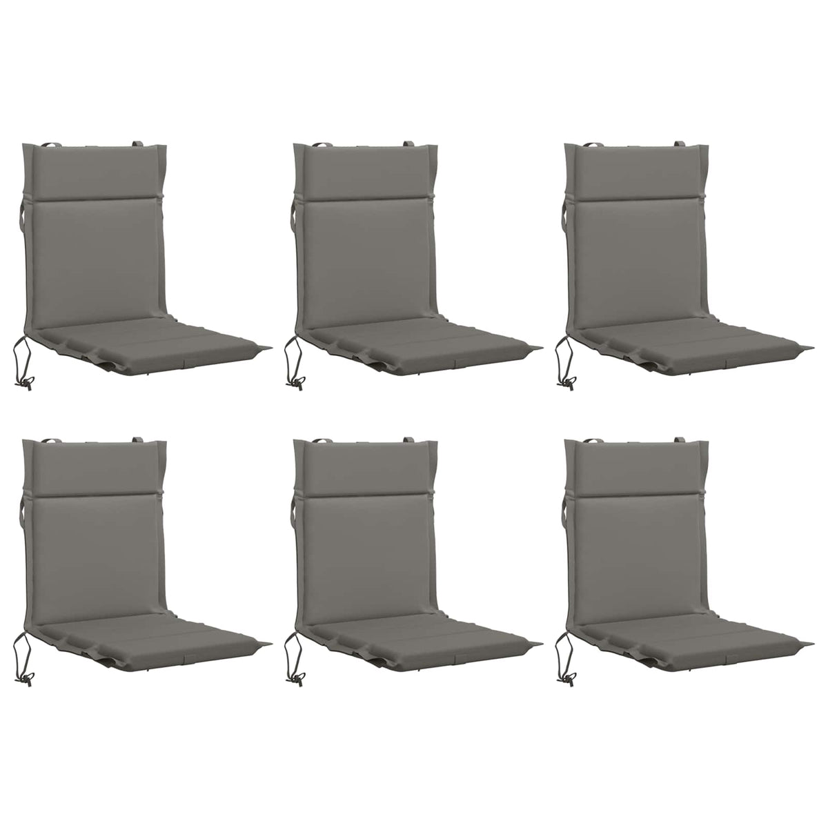 vidaXL 6-Piece High Back Chair Cushions GEMERT 6 pcs 100% Polyester