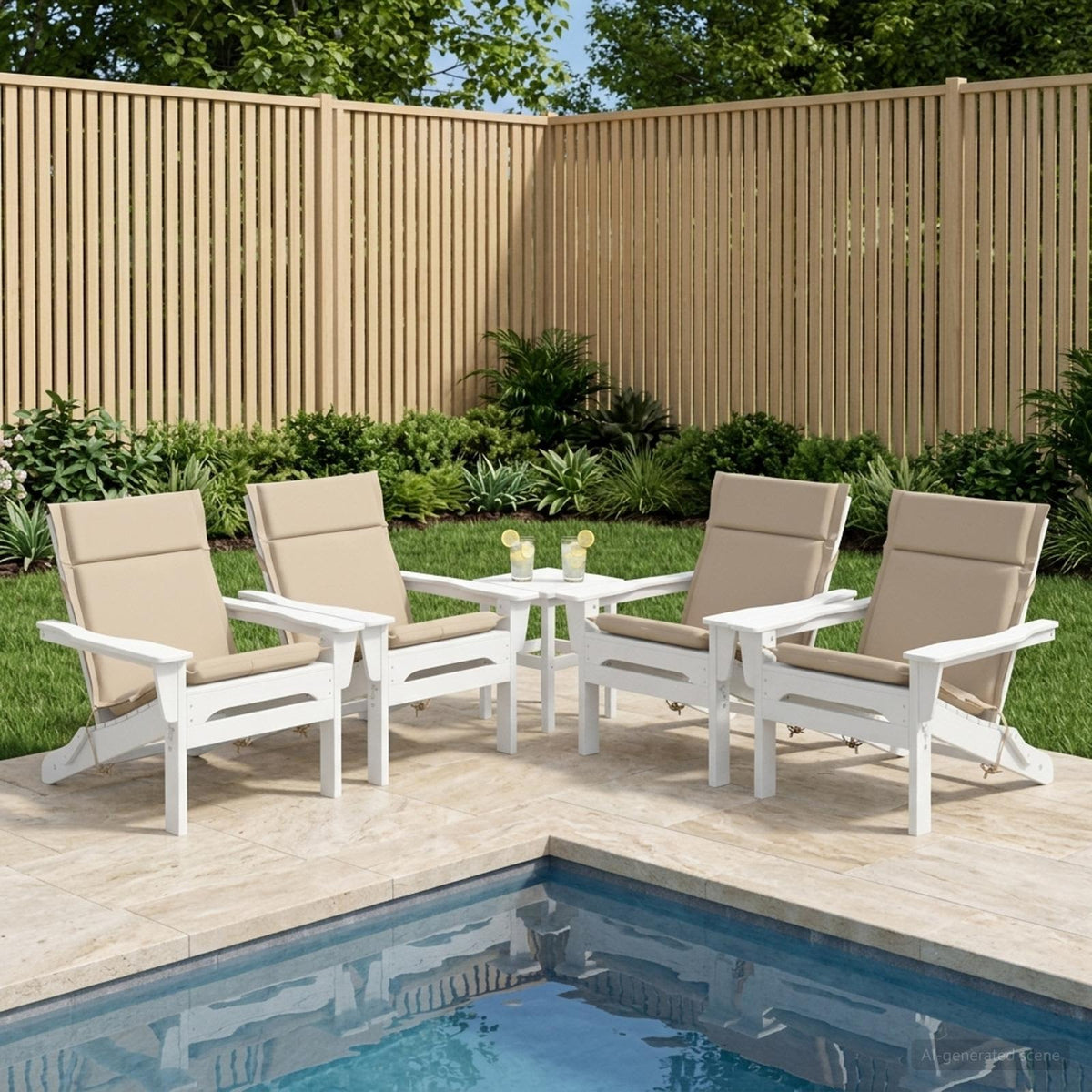 vidaXL 6-Piece High Back Chair Cushions GEMERT 6 pcs 100% Polyester