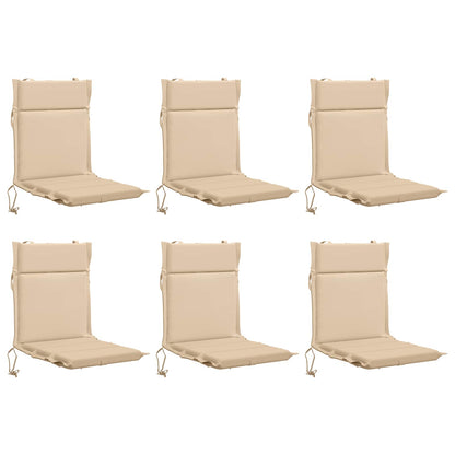 vidaXL 6-Piece High Back Chair Cushions GEMERT 6 pcs 100% Polyester