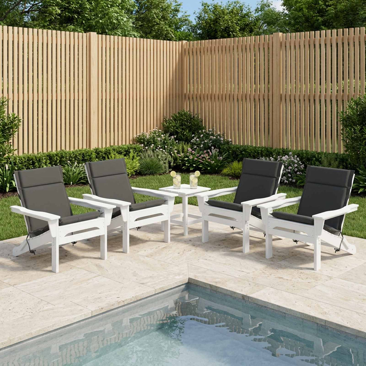 vidaXL 6-Piece High Back Chair Cushions GEMERT 6 pcs 100% Polyester