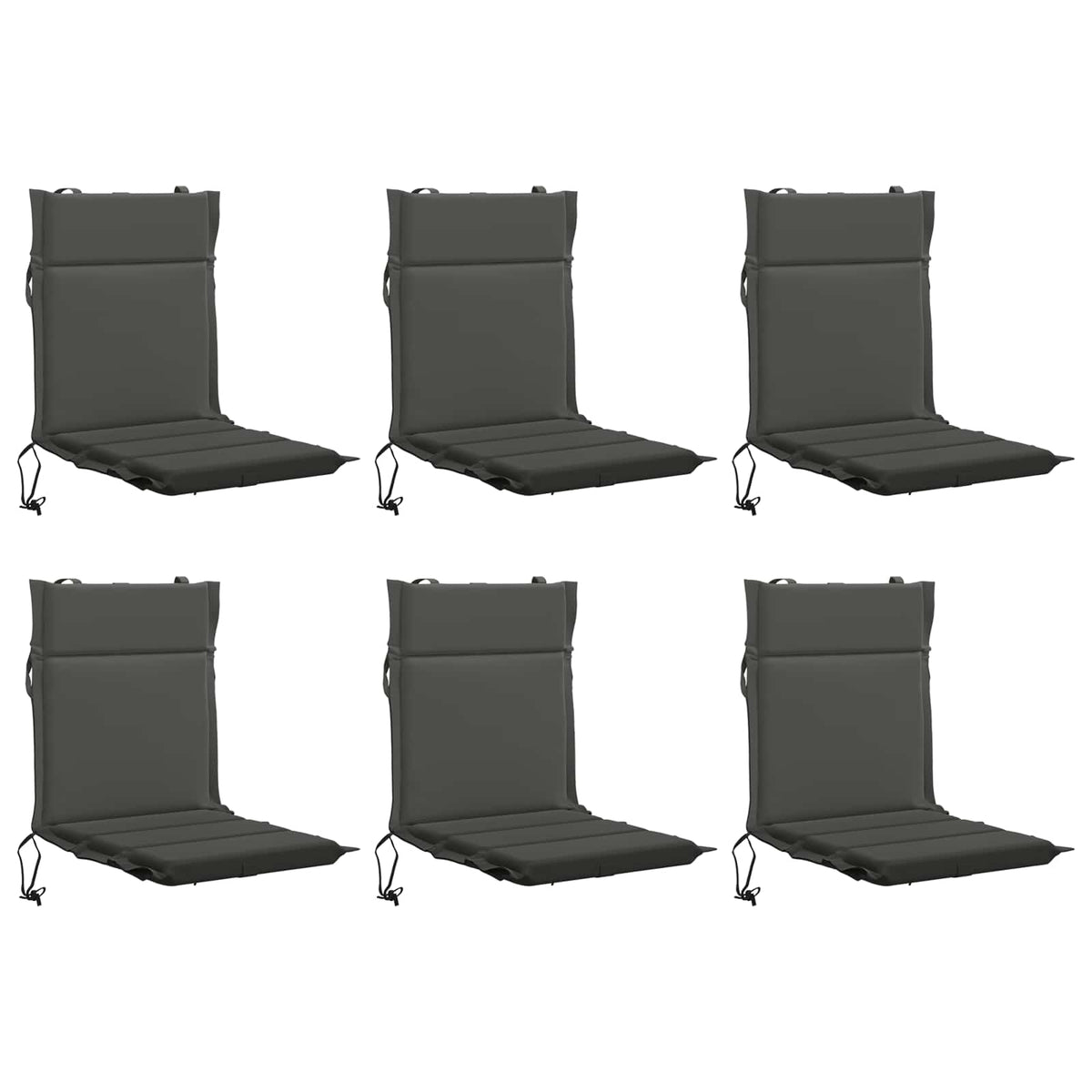 vidaXL 6-Piece High Back Chair Cushions GEMERT 6 pcs 100% Polyester