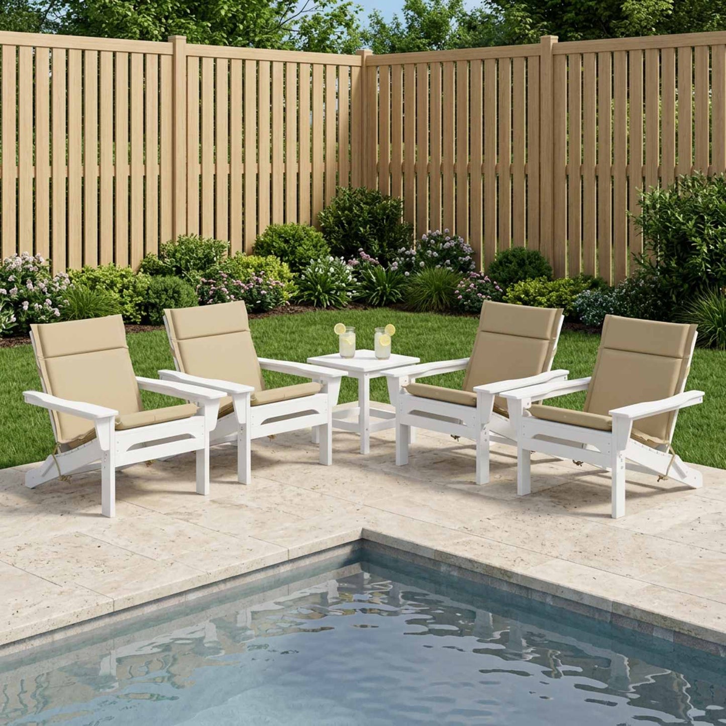 vidaXL 6-Piece High Back Chair Cushions GEMERT 6 pcs 100% Polyester