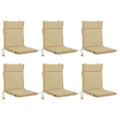 vidaXL 6-Piece High Back Chair Cushions GEMERT 6 pcs 100% Polyester