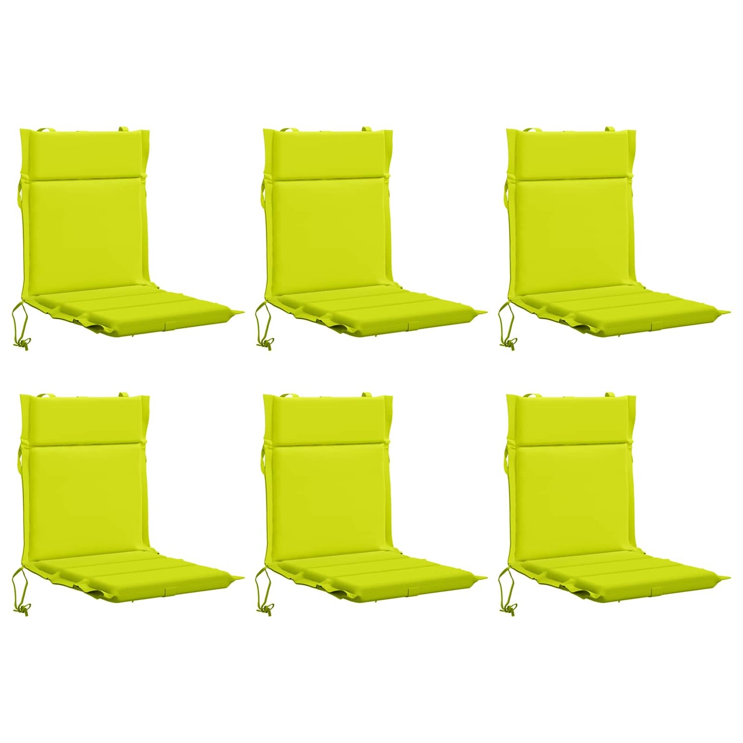 vidaXL 6-Piece High Back Chair Cushions GEMERT 6 pcs 100% Polyester