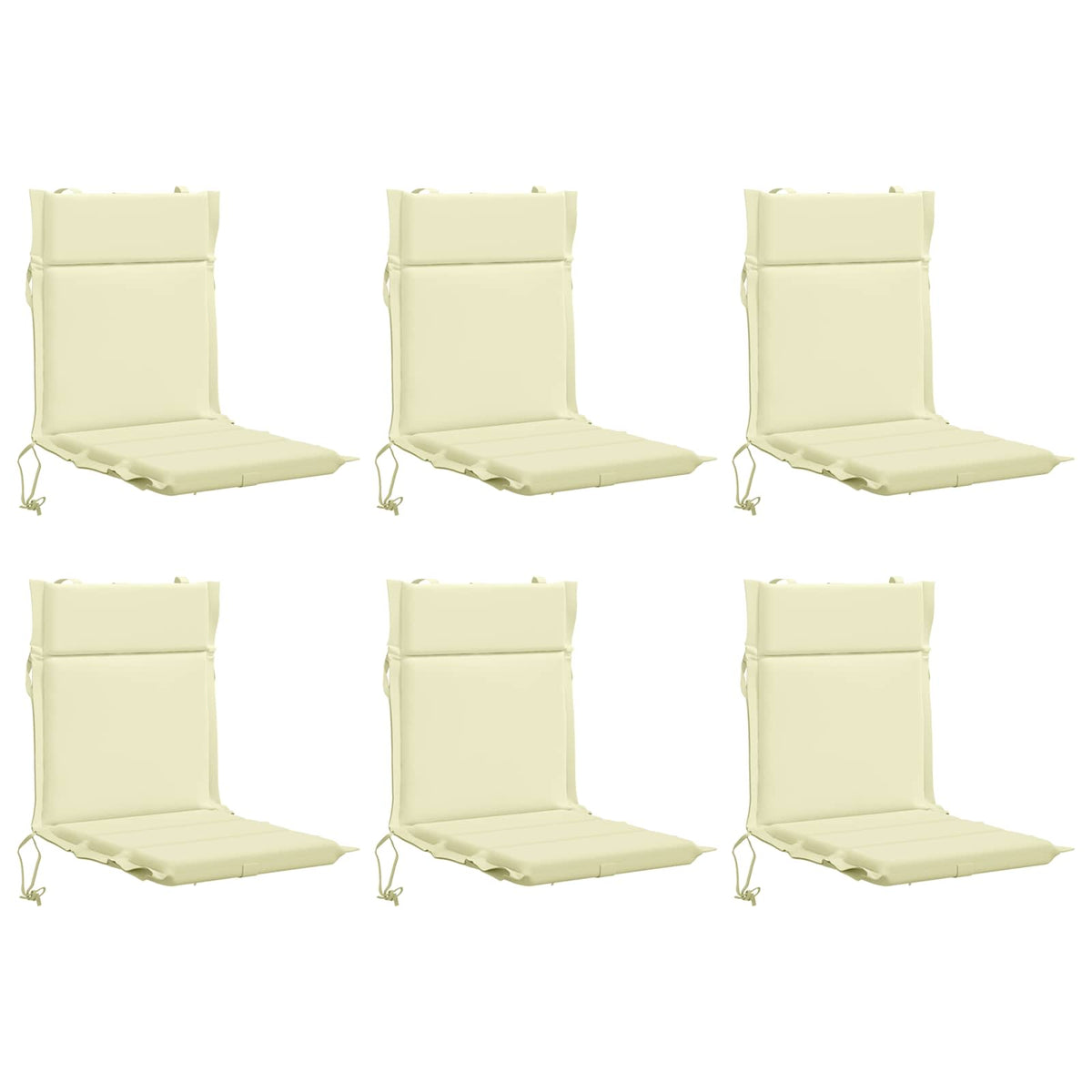 vidaXL 6-Piece High Back Chair Cushions GEMERT 6 pcs 100% Polyester