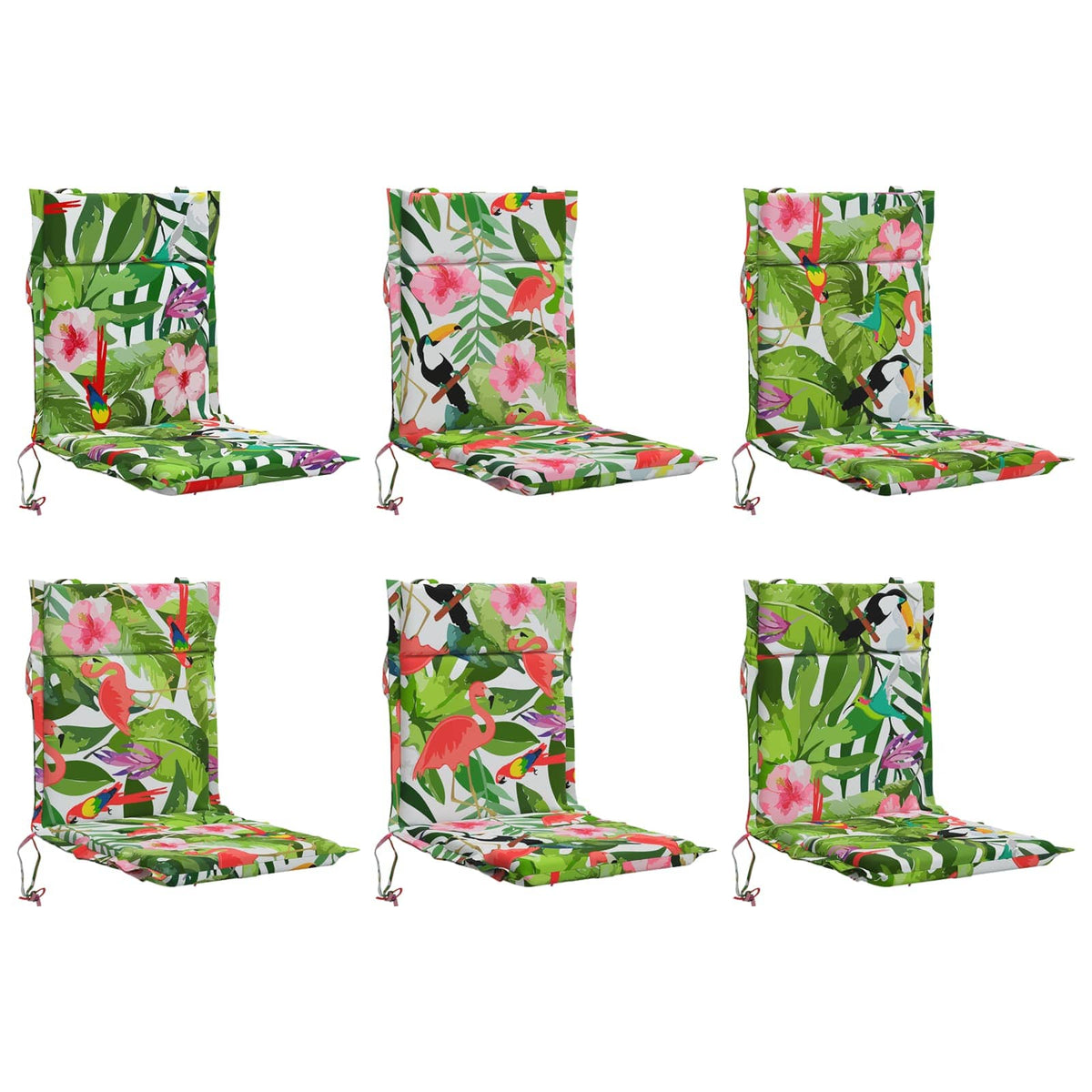 vidaXL 6-Piece High Back Chair Cushions GEMERT 6 pcs 100% Polyester