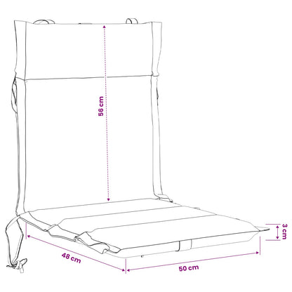 vidaXL 6-Piece High Back Chair Cushions GEMERT 6 pcs 100% Polyester