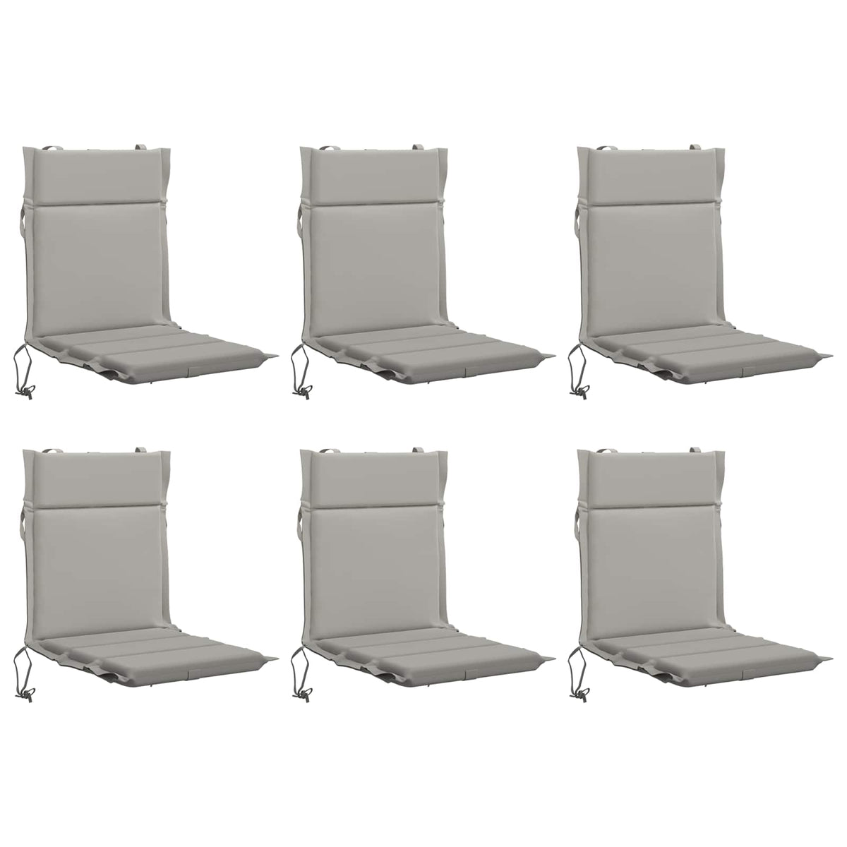 vidaXL 6-Piece High Back Chair Cushions GEMERT 6 pcs 100% Polyester