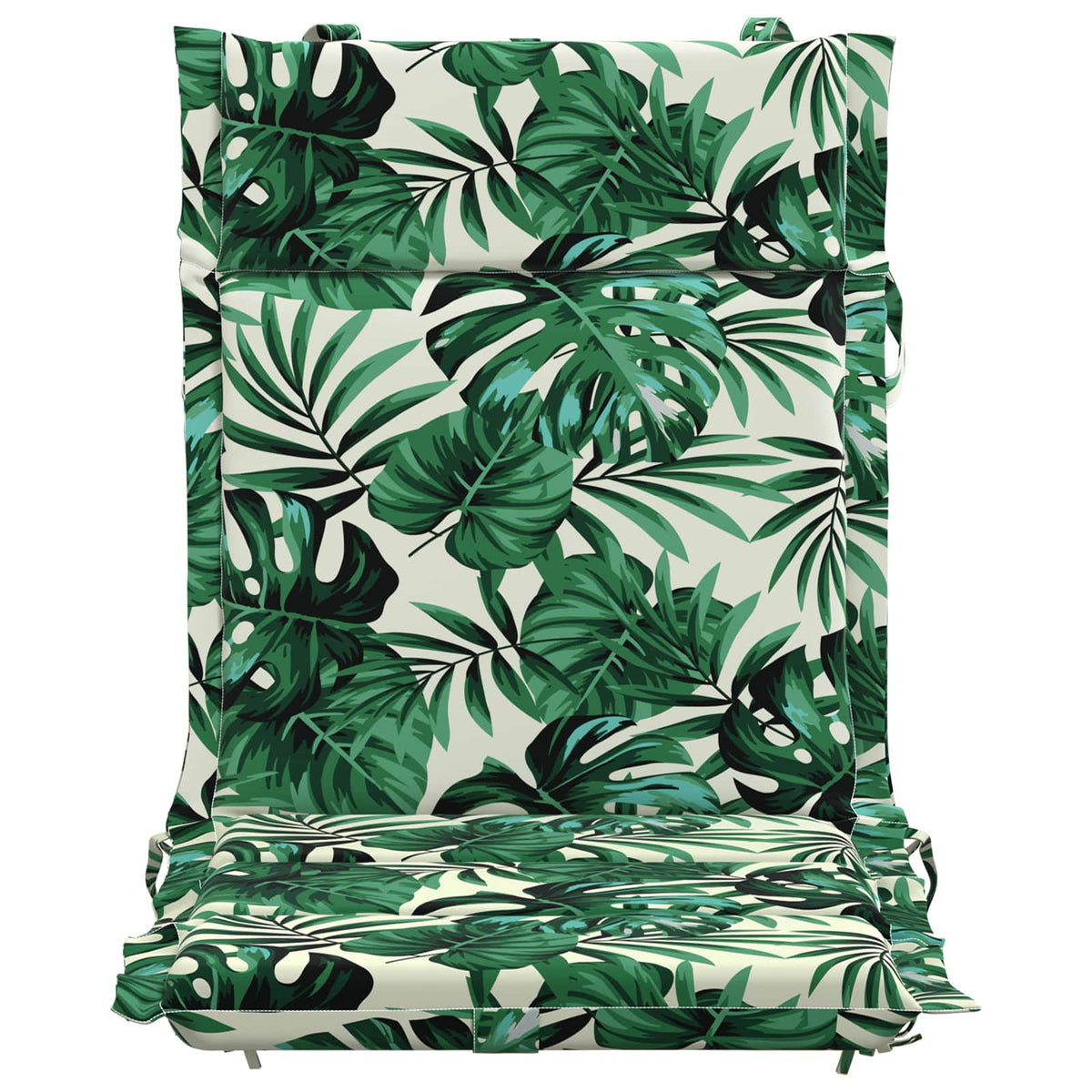 vidaXL Low Back Chair Cushion GEMERT 6 pcs 100% Polyester Leaf Pattern