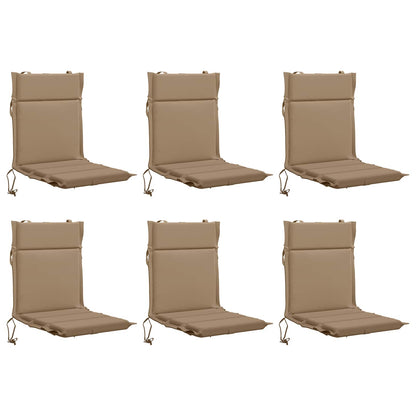 vidaXL 6-Piece High Back Chair Cushions GEMERT 6 pcs 100% Polyester