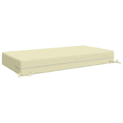 vidaXL Seat Cushion SOEST 100% Polyester Cream 120 x 60 x 15 cm