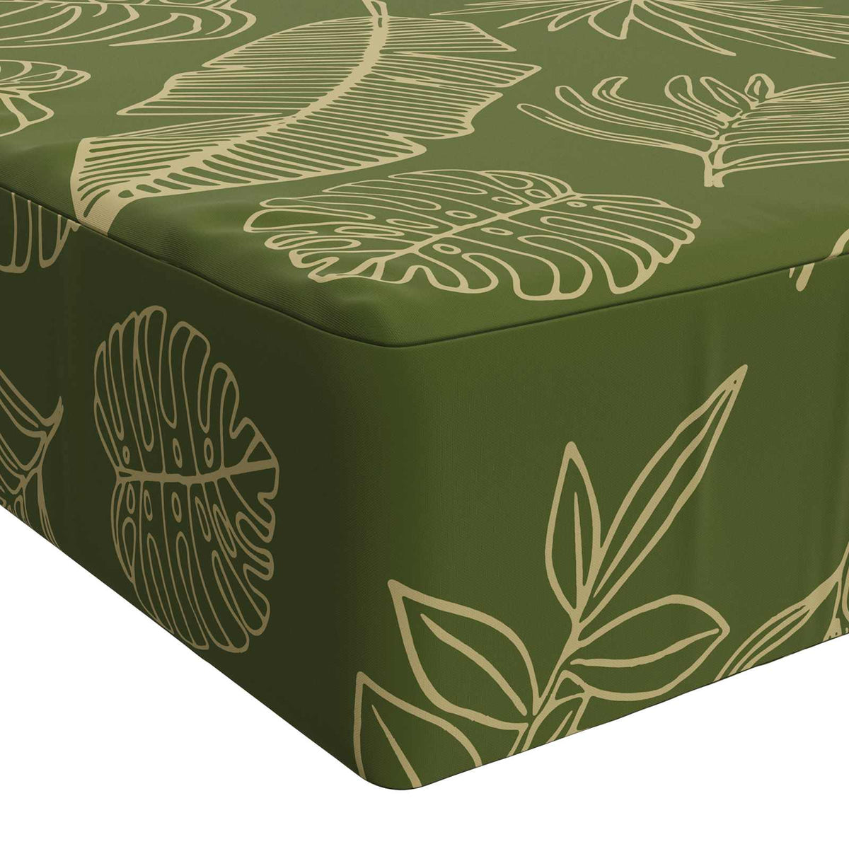 vidaXL Seat Cushion SOEST 100% Polyester Leaf design 120 x 60 x 15 cm