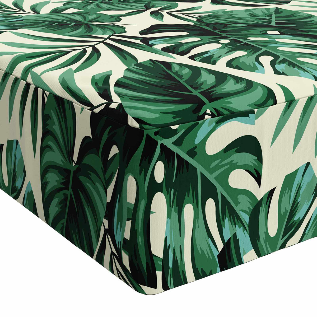 vidaXL Seat Cushion SOEST 100% Polyester Leaf pattern 120 x 60 x 15 cm