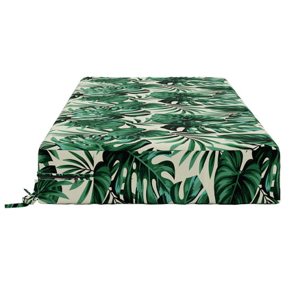 vidaXL Seat Cushion SOEST 100% Polyester Leaf pattern 120 x 60 x 15 cm