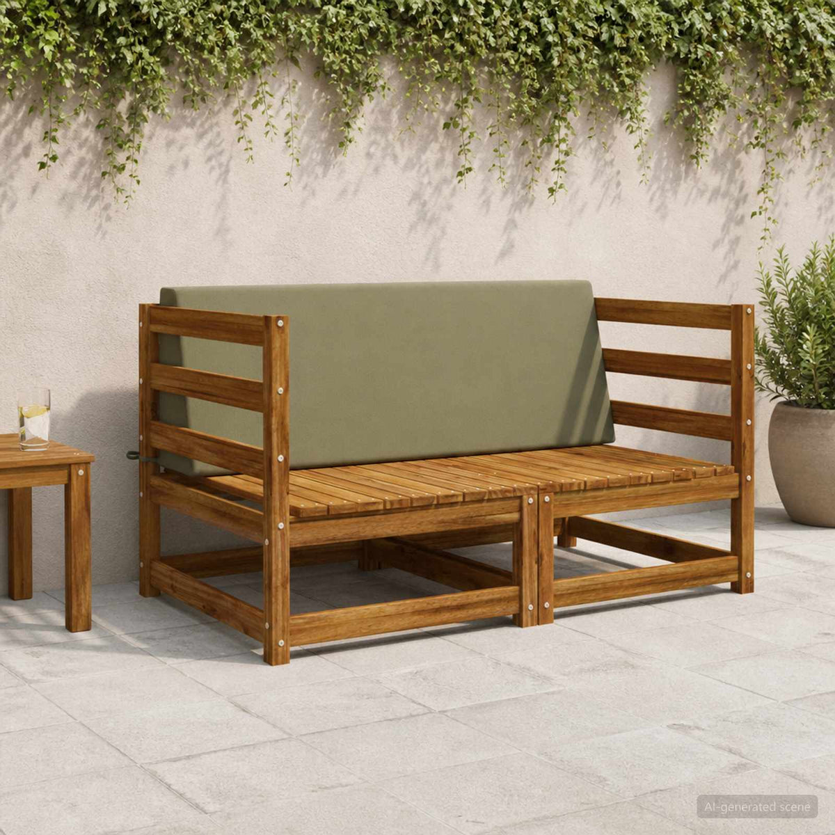 vidaXL Back cushion SOEST 100% Polyester Olive green 120 x 20 x 40 cm