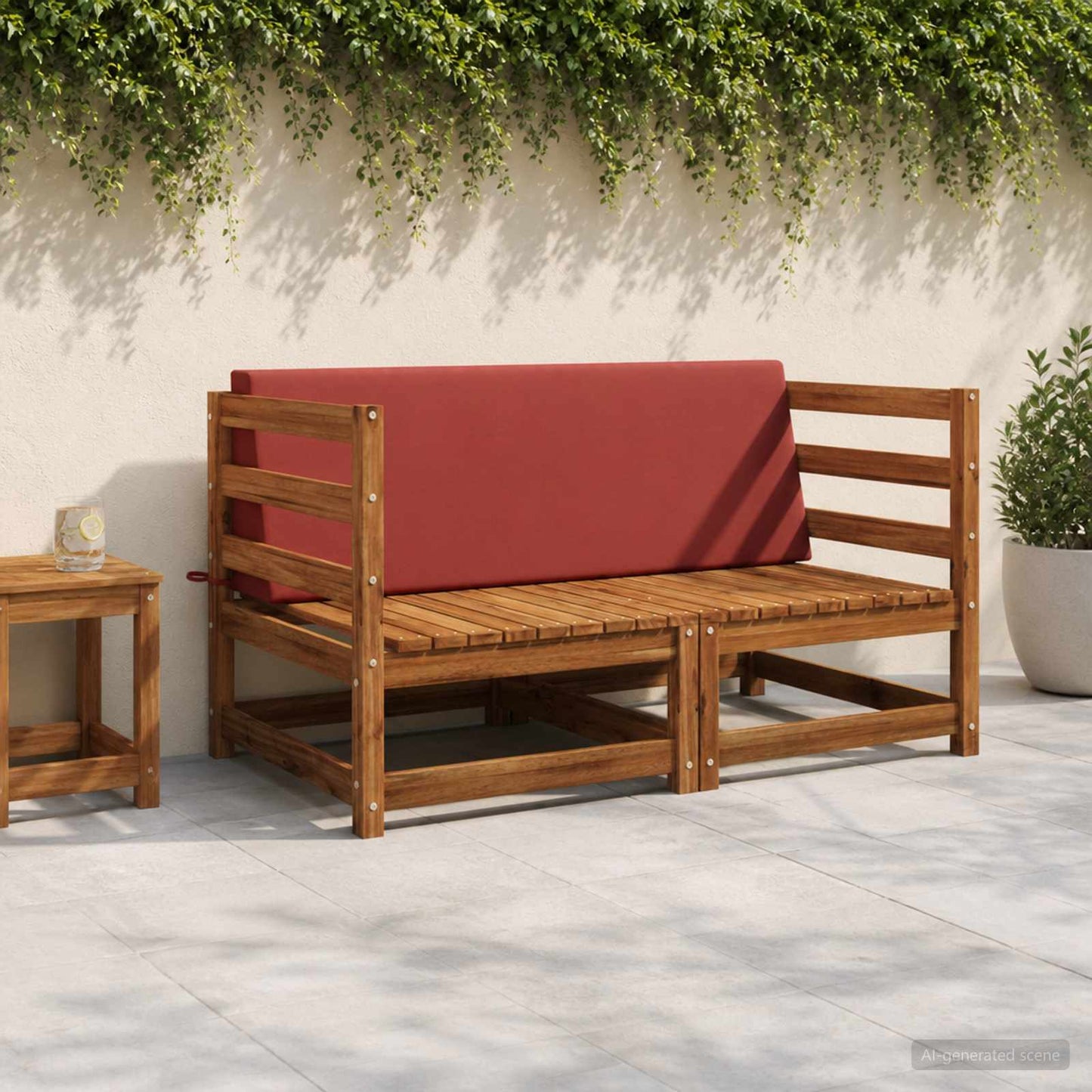 vidaXL Back cushion SOEST 100% Polyester Red 120 x 20 x 40 cm