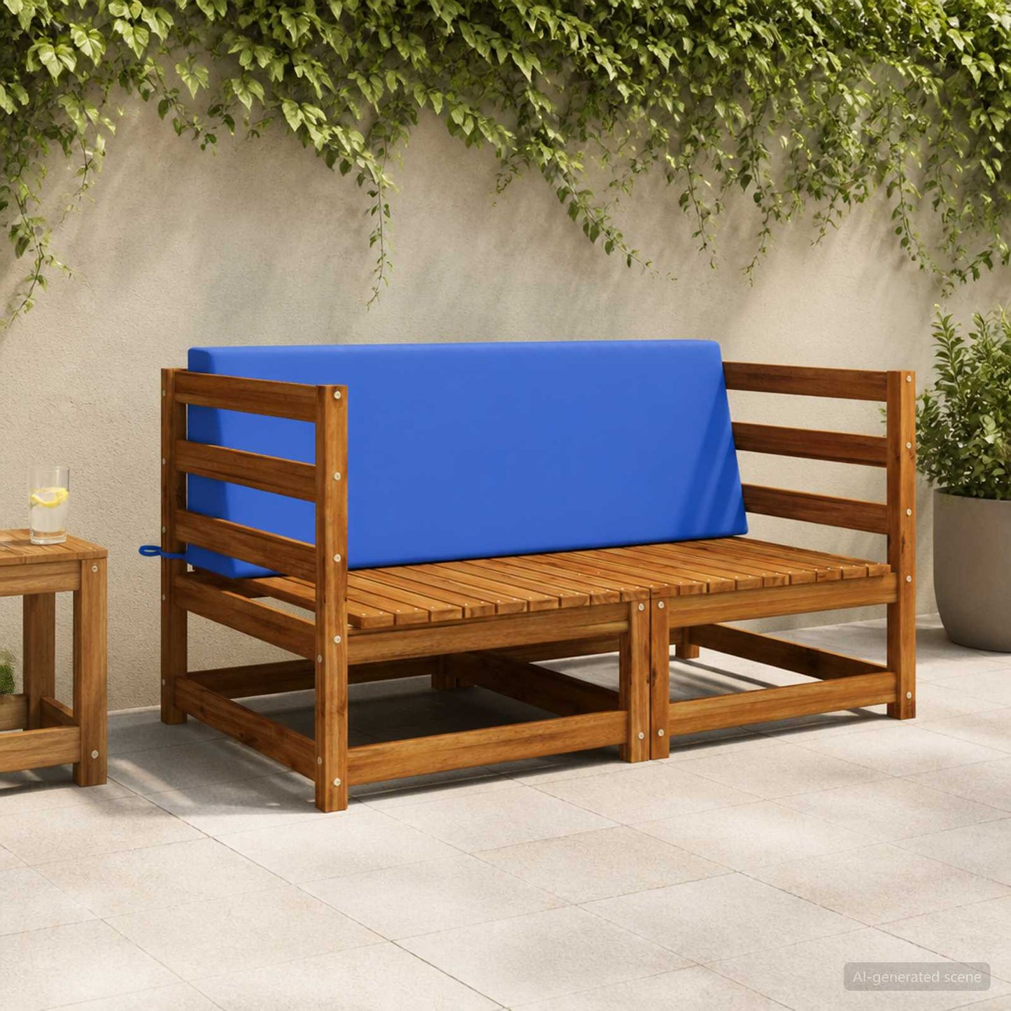 vidaXL Back cushion SOEST 100% Polyester Royal blue 120 x 20 x 40 cm