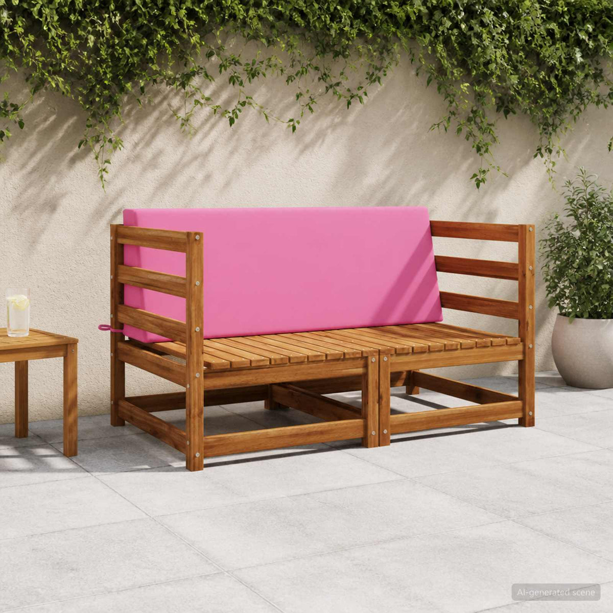 vidaXL Back cushion SOEST 100% Polyester Pink 120 x 20 x 40 cm