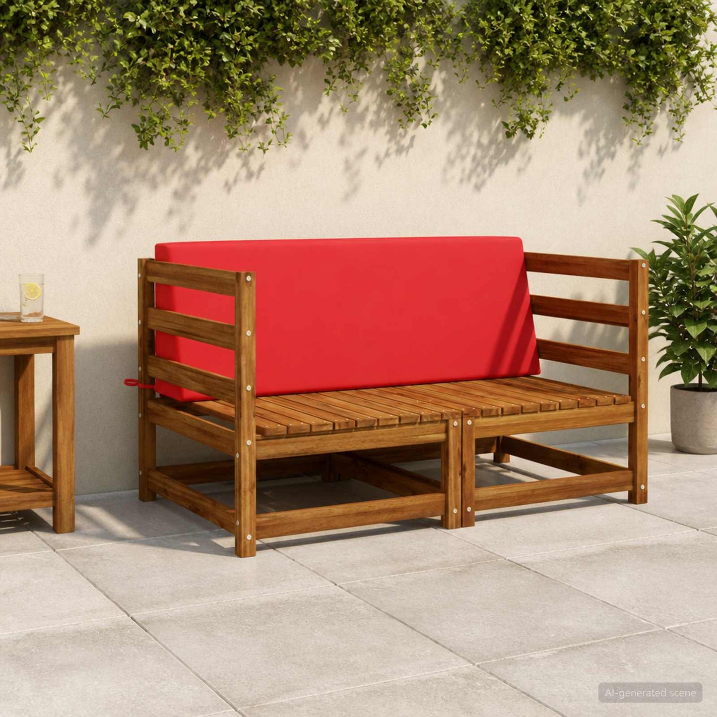vidaXL Back cushion SOEST 100% Polyester Red 120 x 20 x 40 cm