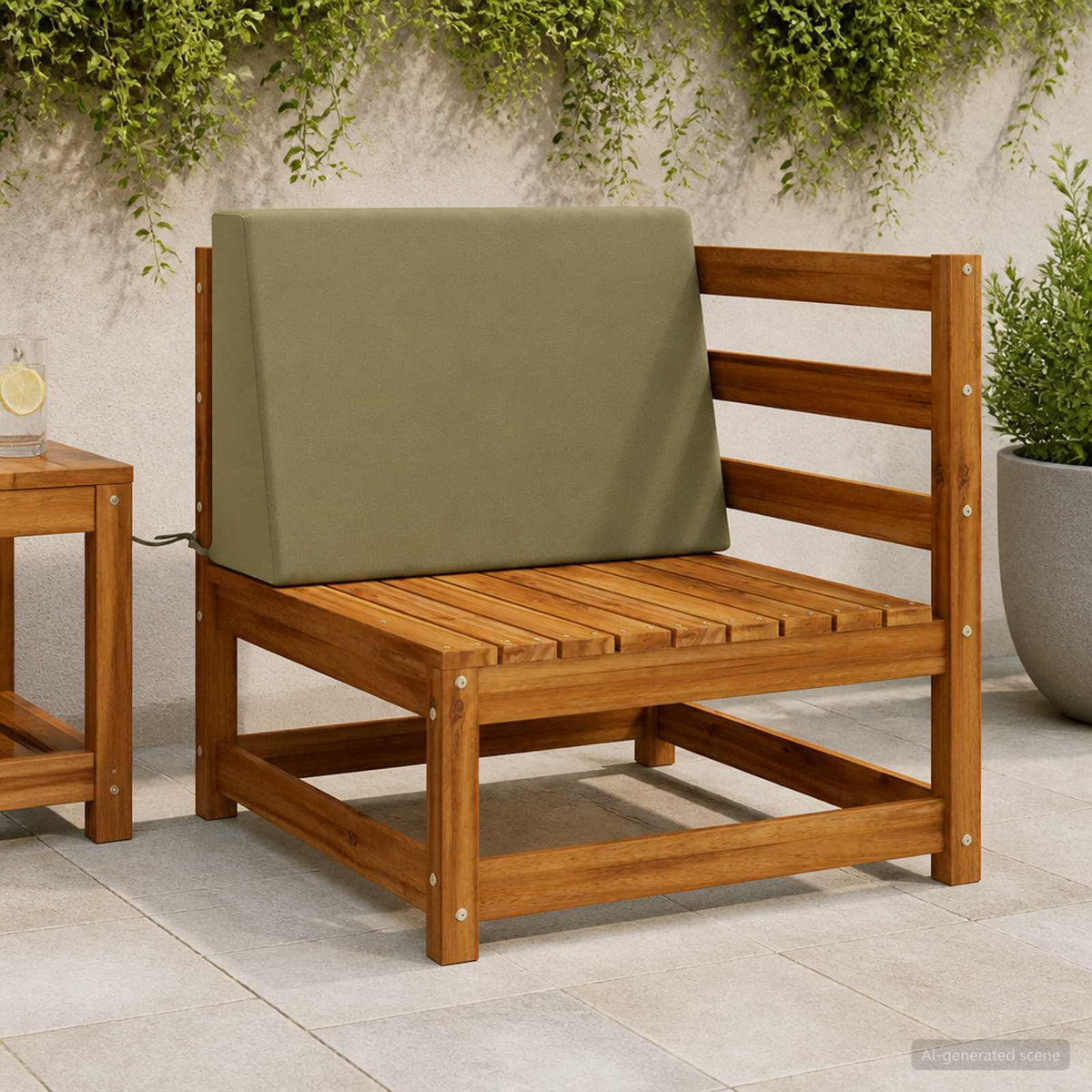 vidaXL Back cushion SOEST 100% Polyester Olive green 60 x 20 x 40 cm