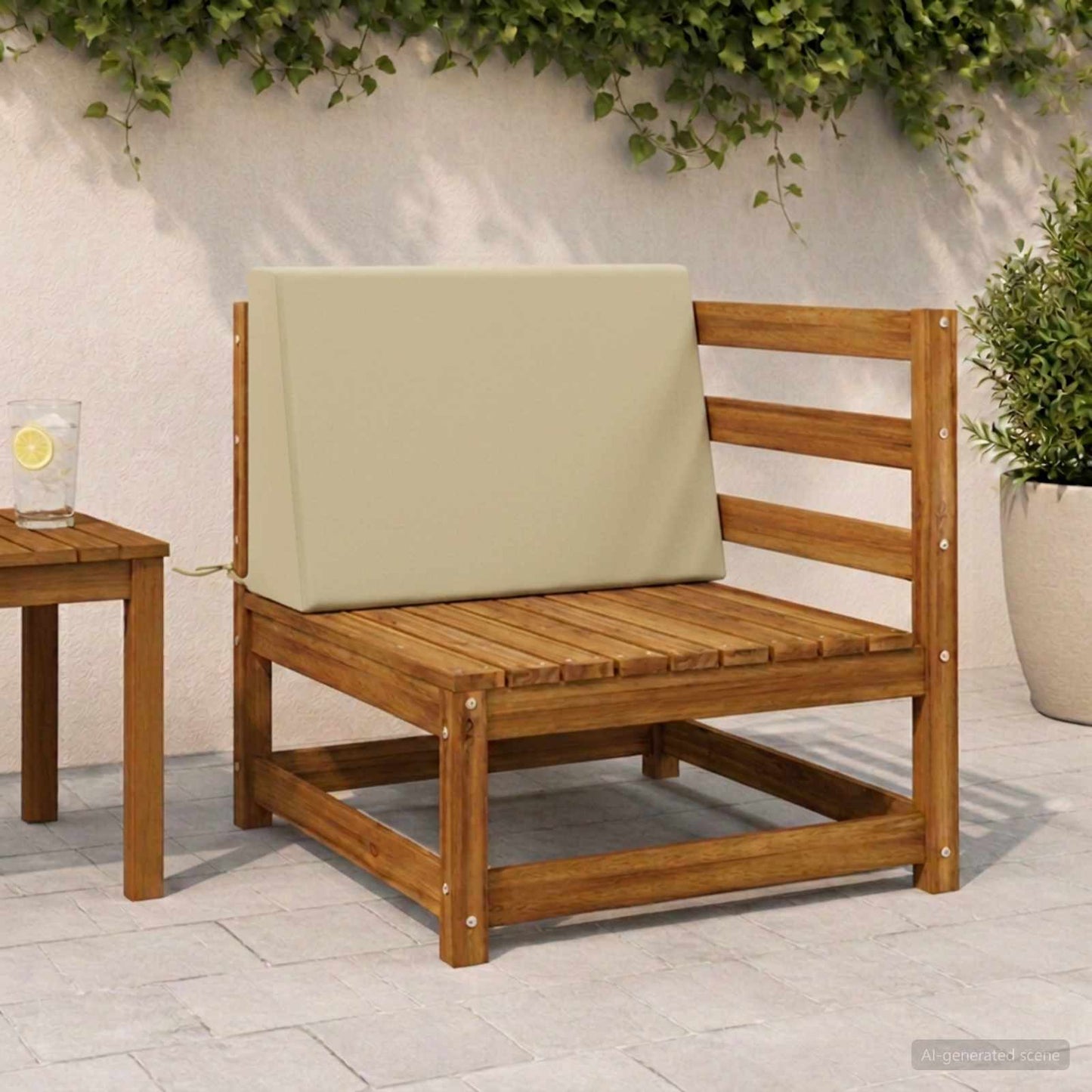 vidaXL Back cushion SOEST 100% Polyester Light green 60 x 20 x 40 cm