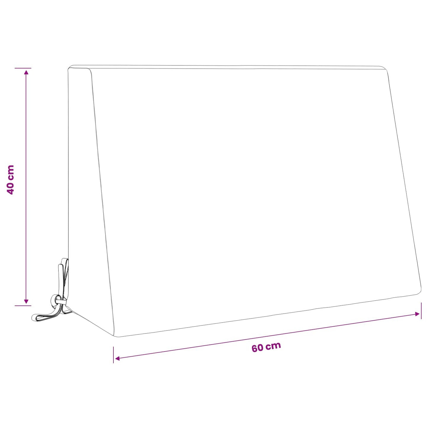 vidaXL Back cushion SOEST 100% Polyester Light green 60 x 20 x 40 cm