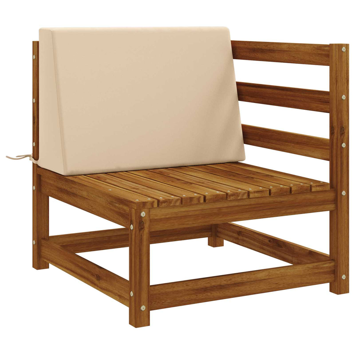 vidaXL Back cushion SOEST 100% Polyester Cream 60 x 20 x 40 cm