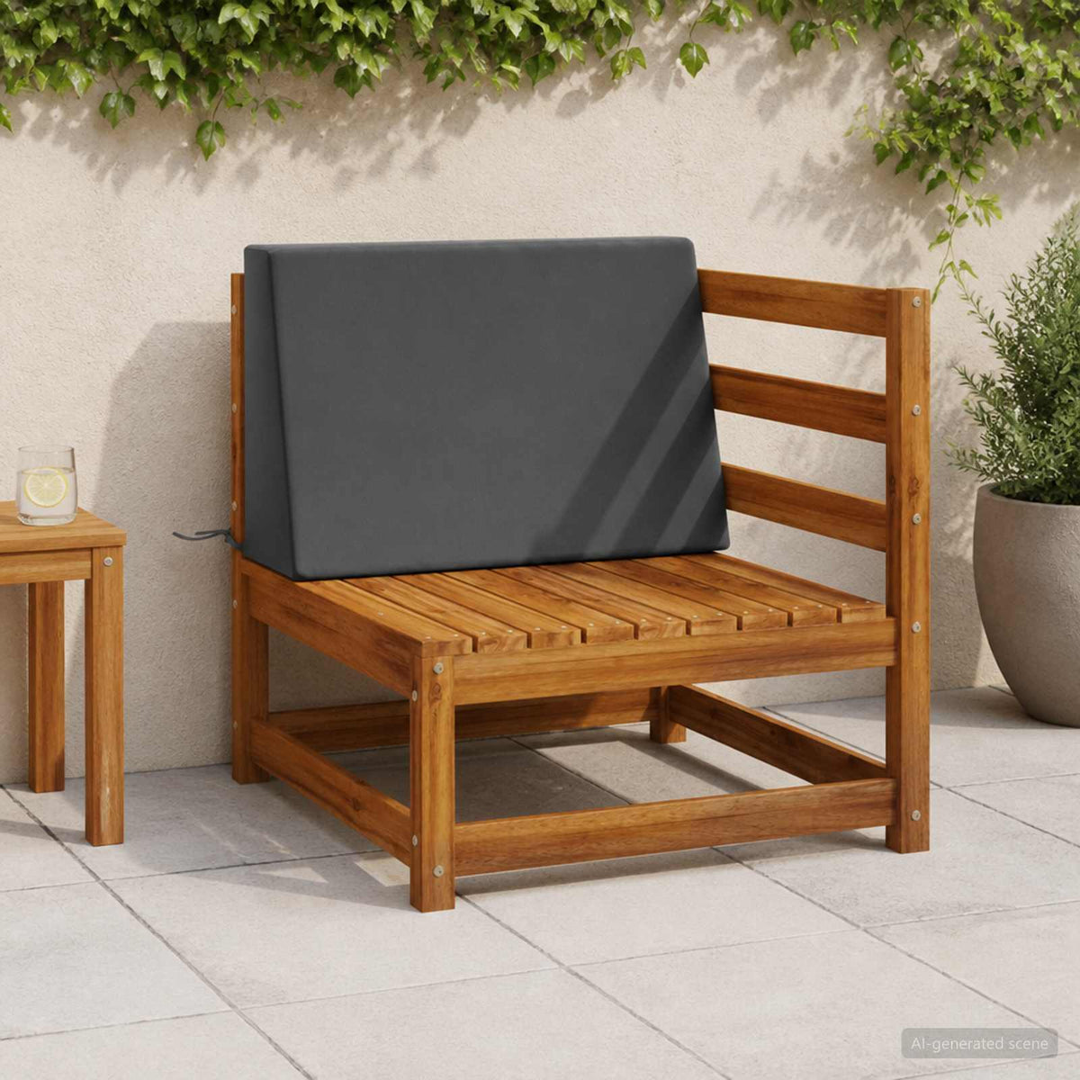vidaXL Back cushion SOEST 100% Polyester Anthracite 60 x 20 x 40 cm