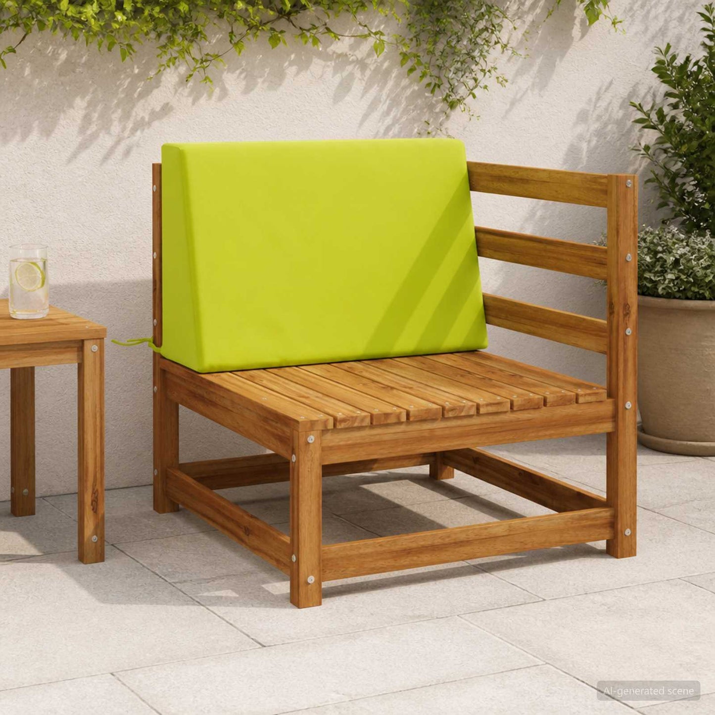 vidaXL Back cushion SOEST 100% Polyester Bright green 60 x 20 x 40 cm