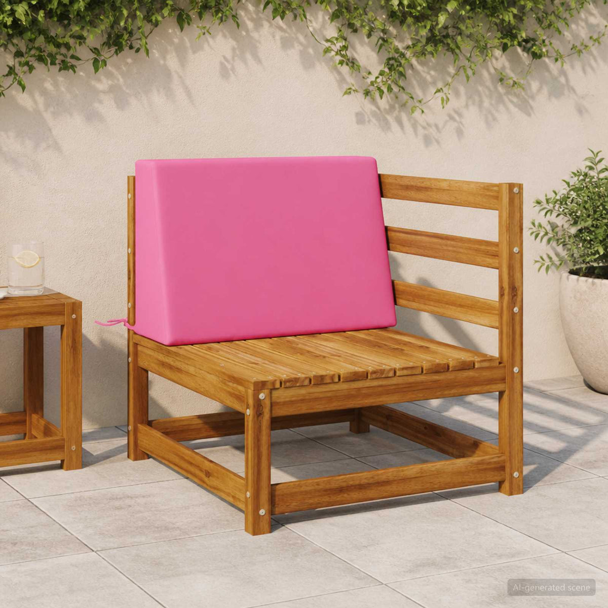 vidaXL Back cushion SOEST 100% Polyester Pink 60 x 20 x 40 cm