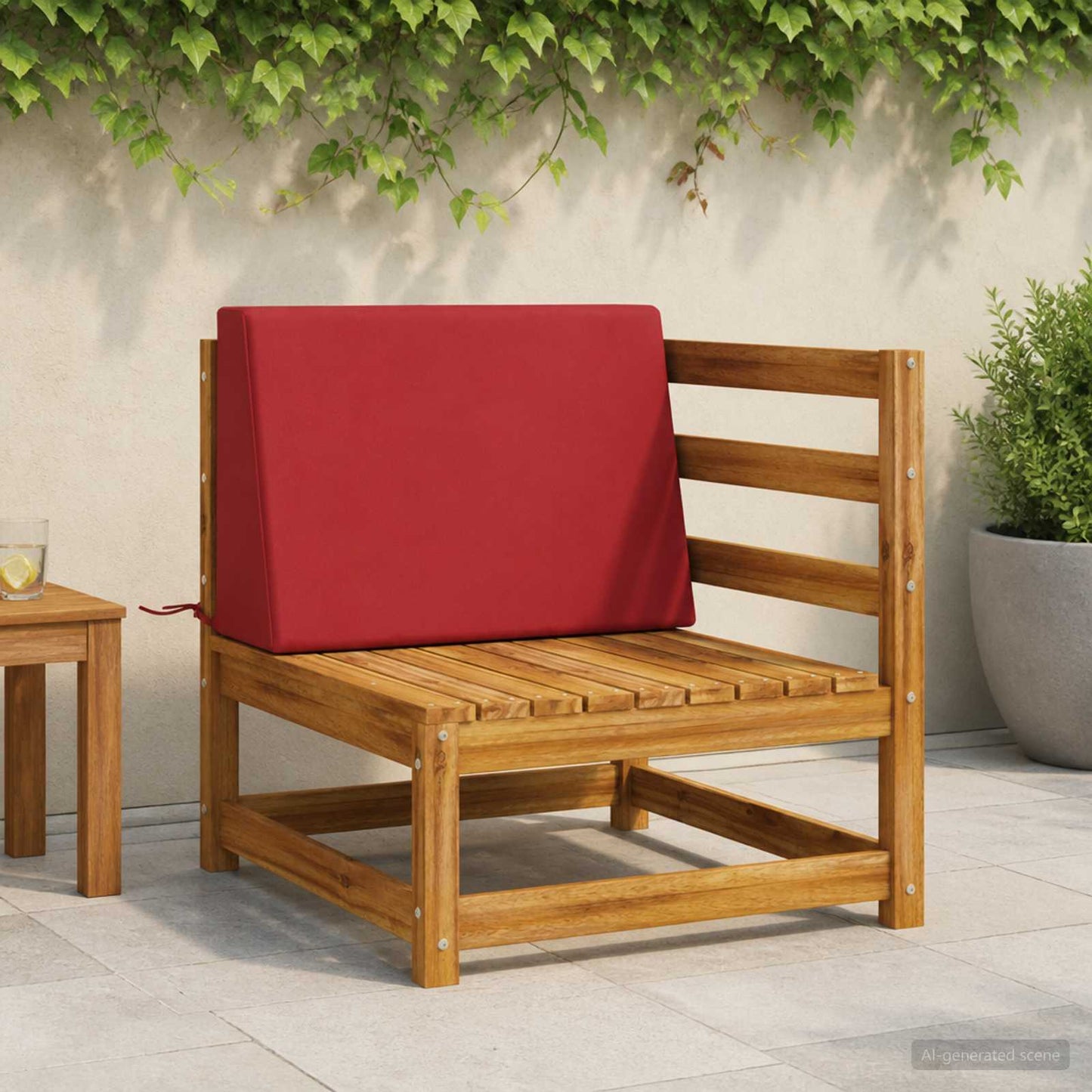 vidaXL Back cushion SOEST 100% Polyester Wine red 60 x 20 x 40 cm