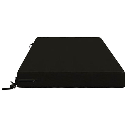 vidaXL Seat Cushion SOEST 100% Polyester Black 120 x 80 x 10 cm