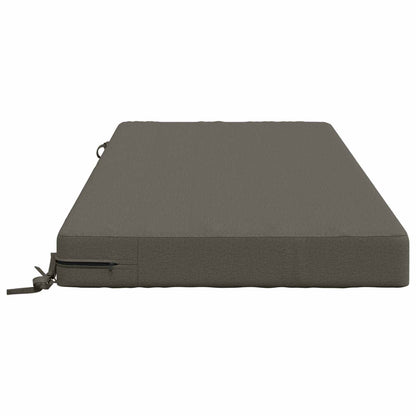 vidaXL Seat Cushion SOEST 100% Polyester Grey 120 x 80 x 10 cm