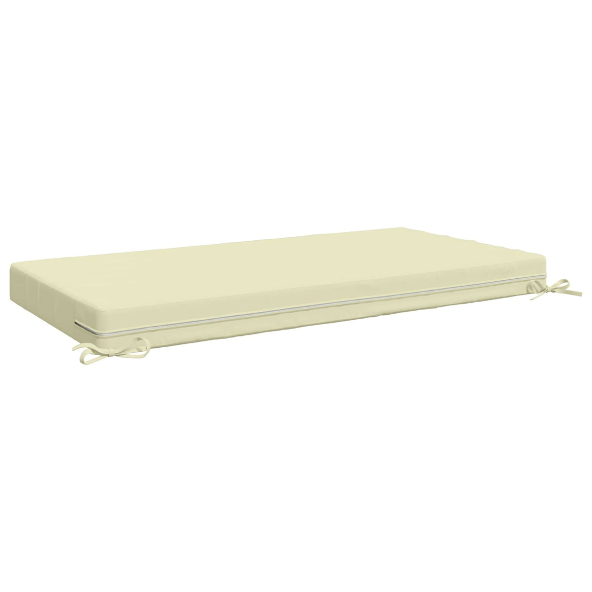 vidaXL Seat Cushion SOEST 100% Polyester Cream 120 x 80 x 10 cm