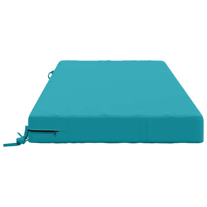 vidaXL Seat Cushion SOEST 100% Polyester Turquoise 120 x 80 x 10 cm